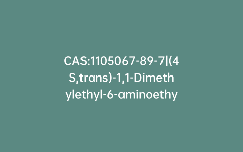 CAS:1105067-89-7|(4S,trans)-1,1-Dimethylethyl-6-aminoethyl-2,2-dimethyl-1,3-dioxane-4-acetate