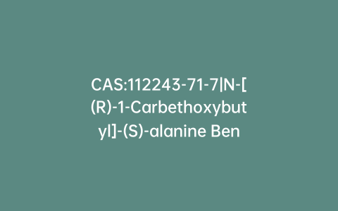 CAS:112243-71-7|N-[(R)-1-Carbethoxybutyl]-(S)-alanine Benzyl Ester