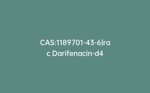 CAS:1189701-43-6|rac Darifenacin-d4