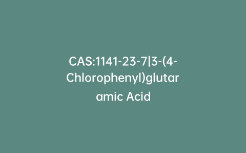 CAS:1141-23-7|3-(4-Chlorophenyl)glutaramic Acid
