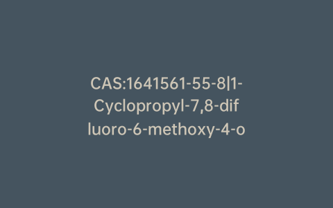 CAS:1641561-55-8|1-Cyclopropyl-7,8-difluoro-6-methoxy-4-oxo-1,4-dihydroquinoline-3-carboxylic Acid