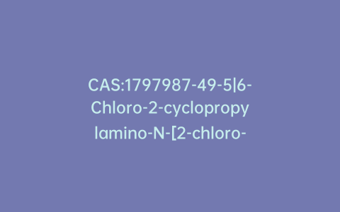CAS:1797987-49-5|6-Chloro-2-cyclopropylamino-N-[2-chloro-4-methyl-3-pyridinyl]-3-pyridinecarboxamide