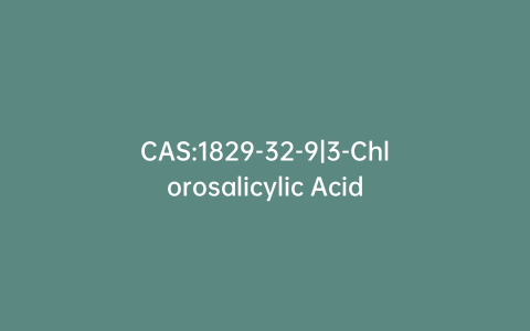 CAS:1829-32-9|3-Chlorosalicylic Acid