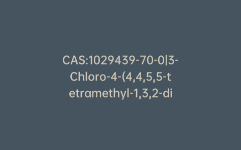 CAS:1029439-70-0|3-Chloro-4-(4,4,5,5-tetramethyl-1,3,2-dioxaborolan-2-yl)phenol