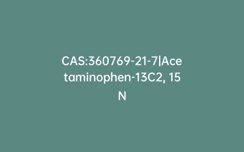 CAS:360769-21-7|Acetaminophen-13C2, 15N