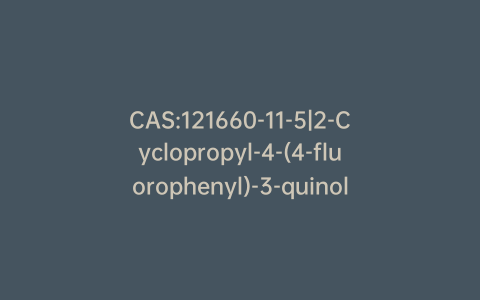 CAS:121660-11-5|2-Cyclopropyl-4-(4-fluorophenyl)-3-quinolinemethanol