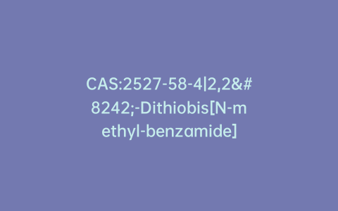 CAS:2527-58-4|2,2′-Dithiobis[N-methyl-benzamide]