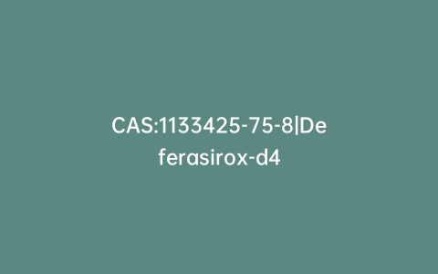 CAS:1133425-75-8|Deferasirox-d4