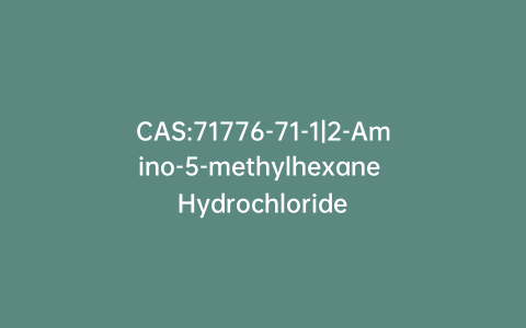 CAS:71776-71-1|2-Amino-5-methylhexane Hydrochloride