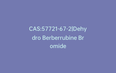 CAS:57721-67-2|Dehydro Berberrubine Bromide