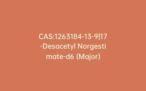 CAS:1263184-13-9|17-Desacetyl Norgestimate-d6 (Major)