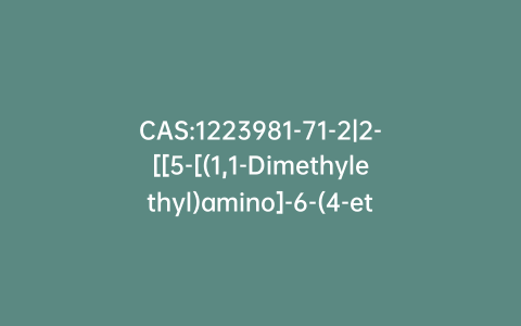 CAS:1223981-71-2|2-[[5-[(1,1-Dimethylethyl)amino]-6-(4-ethylphenyl)imidazo[2,1-b]-1,3,4-thiadiazol-2-yl]methylamino]-N-[3-(1-pyrrolidinyl)butyl]-acetamide