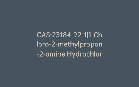 CAS:23184-92-1|1-Chloro-2-methylpropan-2-amine Hydrochloride