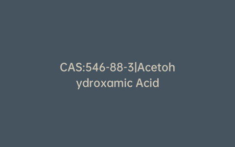 CAS:546-88-3|Acetohydroxamic Acid