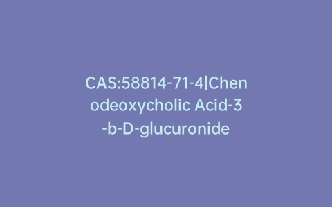 CAS:58814-71-4|Chenodeoxycholic Acid-3-b-D-glucuronide