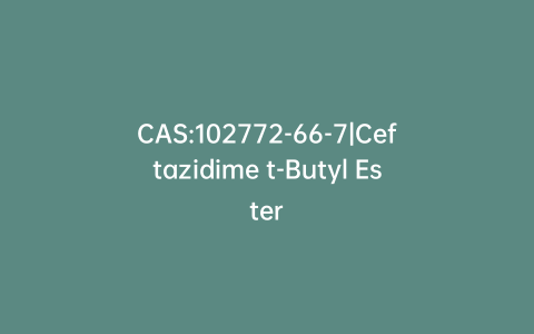 CAS:102772-66-7|Ceftazidime t-Butyl Ester