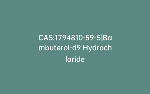 CAS:1794810-59-5|Bambuterol-d9 Hydrochloride