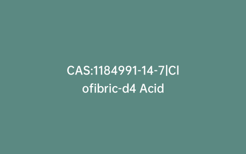 CAS:1184991-14-7|Clofibric-d4 Acid