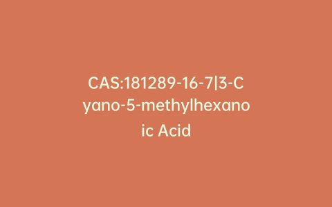 CAS:181289-16-7|3-Cyano-5-methylhexanoic Acid