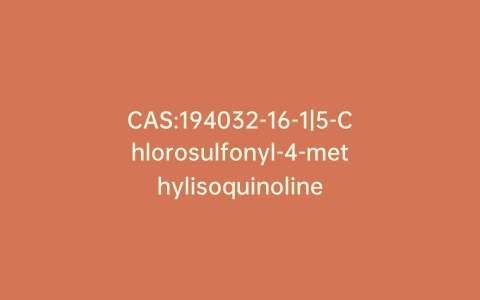 CAS:194032-16-1|5-Chlorosulfonyl-4-methylisoquinoline