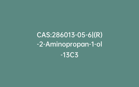 CAS:286013-05-6|(R)-2-Aminopropan-1-ol-13C3