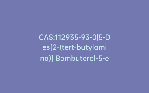 CAS:112935-93-0|5-Des[2-(tert-butylamino)] Bambuterol-5-ethanol