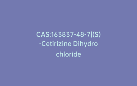 CAS:163837-48-7|(S)-Cetirizine Dihydrochloride