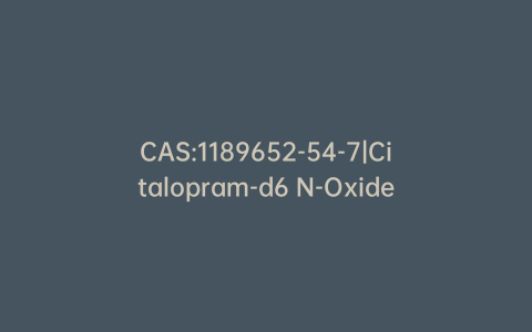 CAS:1189652-54-7|Citalopram-d6 N-Oxide