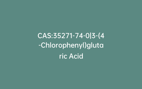 CAS:35271-74-0|3-(4-Chlorophenyl)glutaric Acid