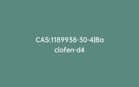 CAS:1189938-30-4|Baclofen-d4
