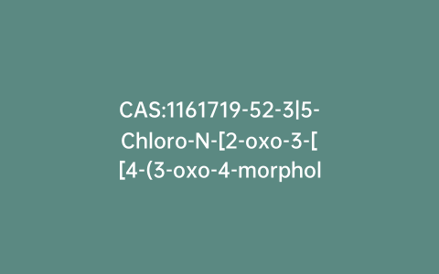 CAS:1161719-52-3|5-Chloro-N-[2-oxo-3-[[4-(3-oxo-4-morpholinyl)phenyl]amino]propyl]-2-thiophenecarboxamide​