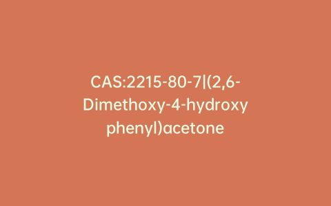CAS:2215-80-7|(2,6-Dimethoxy-4-hydroxyphenyl)acetone