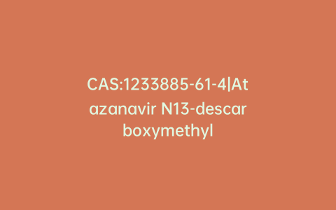 CAS:1233885-61-4|Atazanavir N13-descarboxymethyl