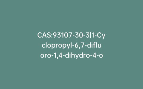 CAS:93107-30-3|1-Cyclopropyl-6,7-difluoro-1,4-dihydro-4-oxoquinoline-3-carboxylic Acid