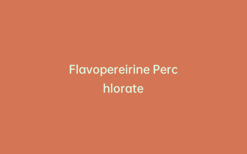 Flavopereirine Perchlorate