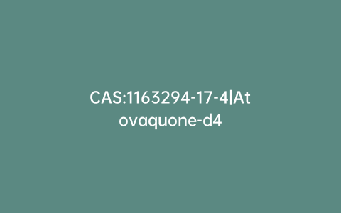 CAS:1163294-17-4|Atovaquone-d4