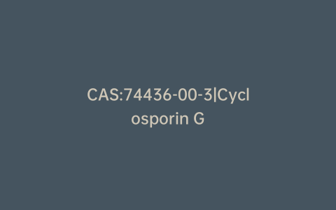 CAS:74436-00-3|Cyclosporin G