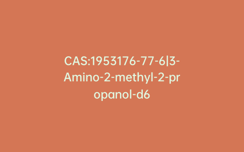 CAS:1953176-77-6|3-Amino-2-methyl-2-propanol-d6