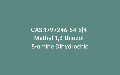 CAS:1797246-54-8|4-Methyl-1,3-thiazol-5-amine Dihydrochloride