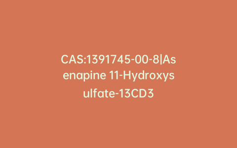 CAS:1391745-00-8|Asenapine 11-Hydroxysulfate-13CD3