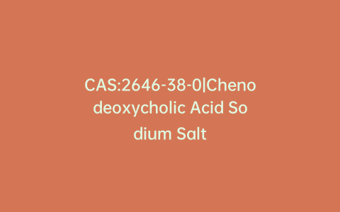 CAS:2646-38-0|Chenodeoxycholic Acid Sodium Salt