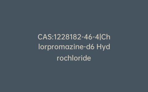 CAS:1228182-46-4|Chlorpromazine-d6 Hydrochloride