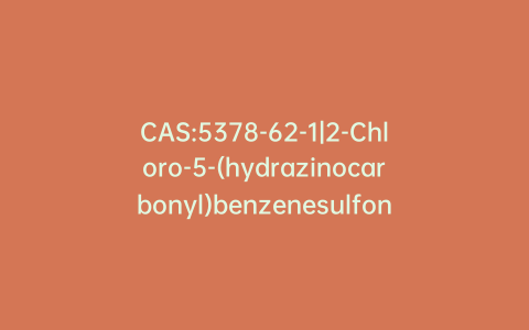 CAS:5378-62-1|2-Chloro-5-(hydrazinocarbonyl)benzenesulfonamide