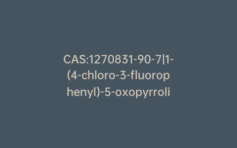 CAS:1270831-90-7|1-(4-chloro-3-fluorophenyl)-5-oxopyrrolidine-3-carboxylic acid