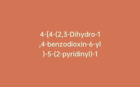 4-[4-(2,3-Dihydro-1,4-benzodioxin-6-yl)-5-(2-pyridinyl)-1H-imidazol-2-yl]-benzamide