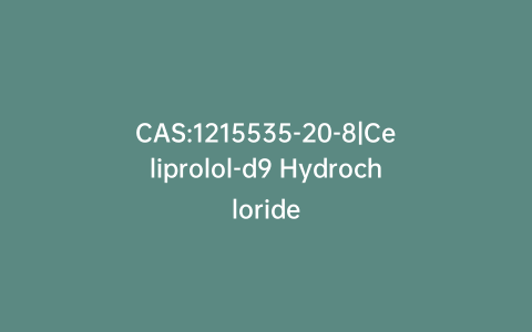 CAS:1215535-20-8|Celiprolol-d9 Hydrochloride